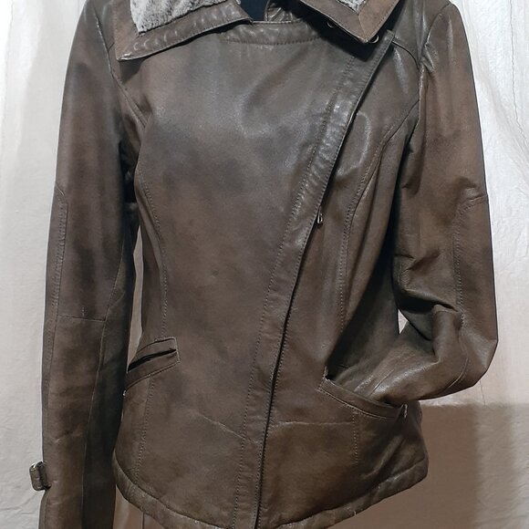 Manteau de cuir Danier Vert M - Picture 3 of 6